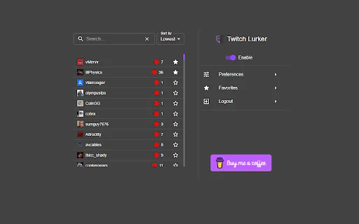 Twitch Lurker ডাউনলোড করুন – প্রিয় স্ট্রিমারদের সাথে সবসময় যুক্ত থাকুন - Screenshot 1