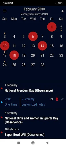 US Calendar 2026 ডাউনলোড করুন – ছুটির দিন ও রিমাইন্ডার সহ - Screenshot 11