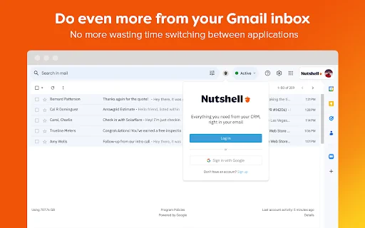 Nutshell CRM for Gmail ডাউনলোড করুন – সেরা সেলস টুলস - Screenshot 1