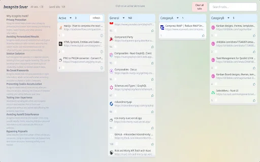 Incognito Saver ডাউনলোড করুন – ইনকগনিটো ট্যাব সেভ ও রিস্টোর করুন - Screenshot 1