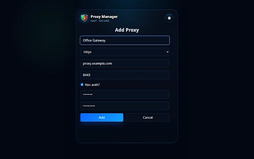 Proxy Manager ডাউনলোড করুন – ব্রাউজার প্রক্সি ম্যানেজমেন্ট টুল - Screenshot 2